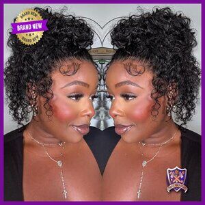 Human Hair 360 Lace Front Wig Glueless Snug Fit Water Wave Pre Plucked